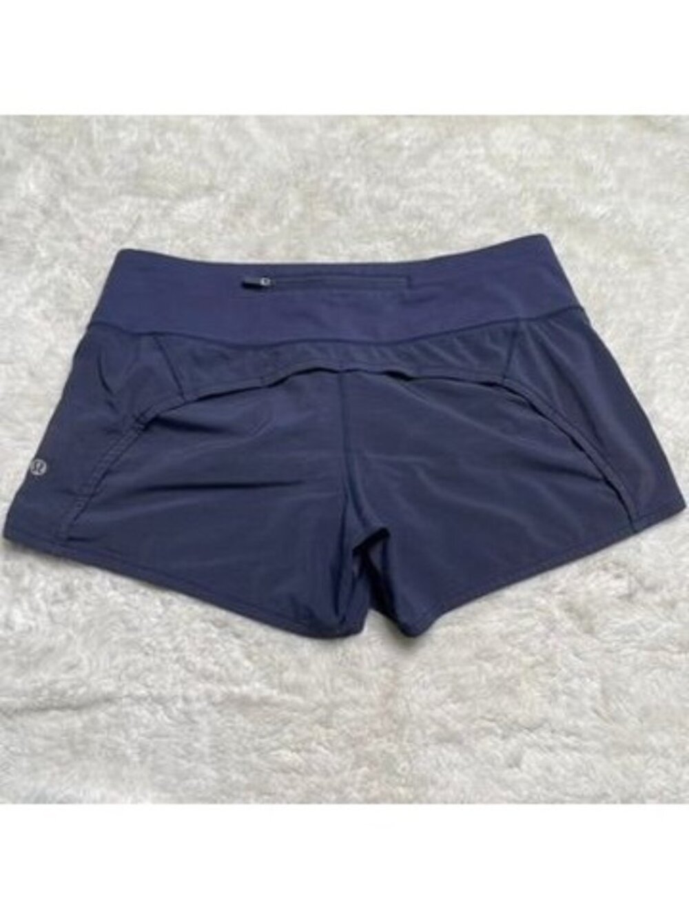 Lululemon Run Times Shorts Size 8 Blue 4 Inch Inseam Athletic Running Workout